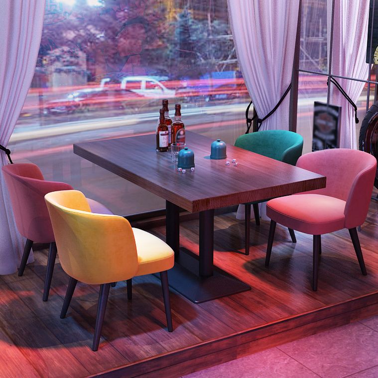 Industrial Dining Room Table Pine Solid Wood Table with Black Base for Dining Room Clearhalo ' dining_table' 'Dining Tables & Seating' 'Dining Tables' 'furn' 'furn_dining_table' 'Furniture' 'furniture_dining_table' 'Kitchen & Dining Furniture' 'kitchen&dining_furn' 'kitchen' 'kitchen_dining_table' 1200x1200_d92b8b73-efdc-45e7-b229-2a870f837881