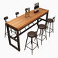 Modern 1/4/6/7 Pieces Bar Table Set Rectangle Wood Counter Table with High Stools for Cafe Clearhalo 'Bar Furniture' 'furn' 'furn_home_bar_bar_sets' 'Furniture' 'Home Bars & Bar Sets' 'home_bar_bar_sets' 'Kitchen & Dining Furniture' 1200x1200_d92d35d2-3832-40af-afac-54062a37bd42