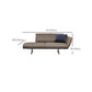 Modern Cushioned Chaise Lounge Leather Recessed Arms Chaise with Pillow Clearhalo 'Chairs & Seating' 'Chaise Lounge' 'chaise_lounge' 'furn' 'furn_chaise_lounge' 'Furniture' 'Living Room Furniture' 1200x1200_d92df56c-8d4c-40c9-a24c-76747acb2136