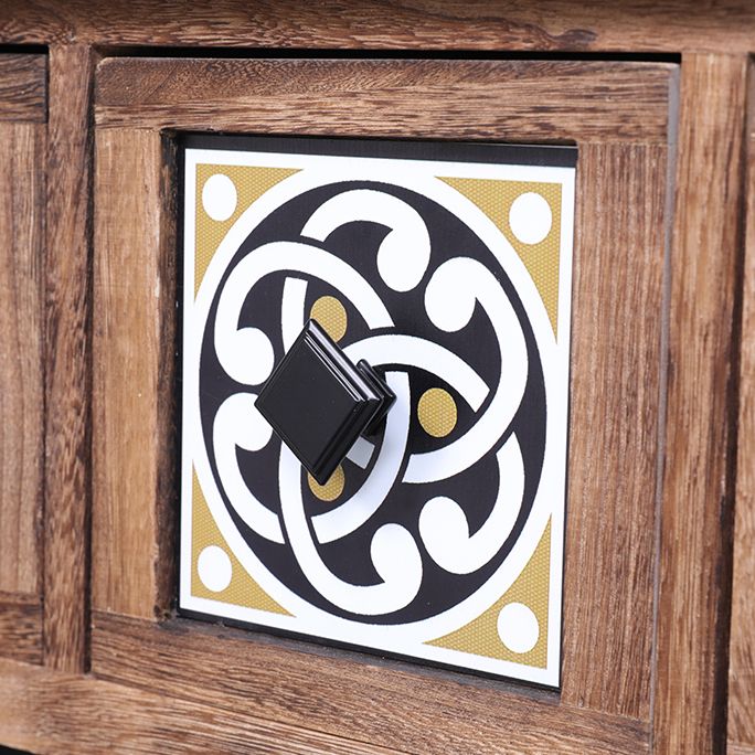 Tavolo di accento moderno della metà del secolo con cassetti per la console Hall