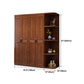 Traditional Walnut Wood Storage Cabinet Brown Cabinet for Home