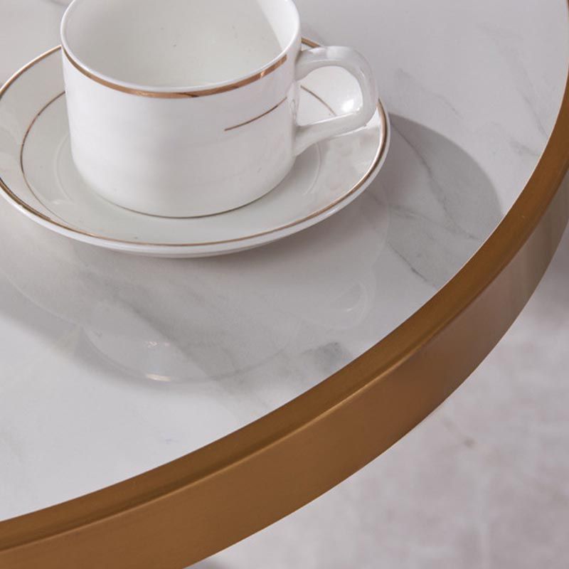 Glam Dining Set Stone 1/3/4 Pieces Dining Round Furniture for Home Clearhalo 'Dining Room Sets' 'Dining Tables & Seating' 'dining_room_set' 'furn' 'furn_dining_room_set' 'Furniture' 'Kitchen & Dining Furniture' 1200x1200_d931b5e4-626d-4b27-b37b-e048d47a49e0