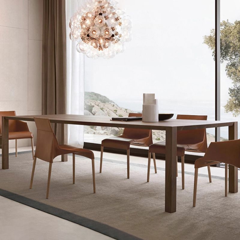 Glam Brown Solid Wood Dining Table Rectangle Shape Standard Dining Table for Kitchen Clearhalo ' dining_table' 'Dining Tables & Seating' 'Dining Tables' 'furn' 'furn_dining_table' 'Furniture' 'furniture_dining_table' 'Kitchen & Dining Furniture' 'kitchen&dining_furn' 'kitchen' 'kitchen_dining_table' 1200x1200_d931e32a-94ae-4911-9da5-e947ecc26162