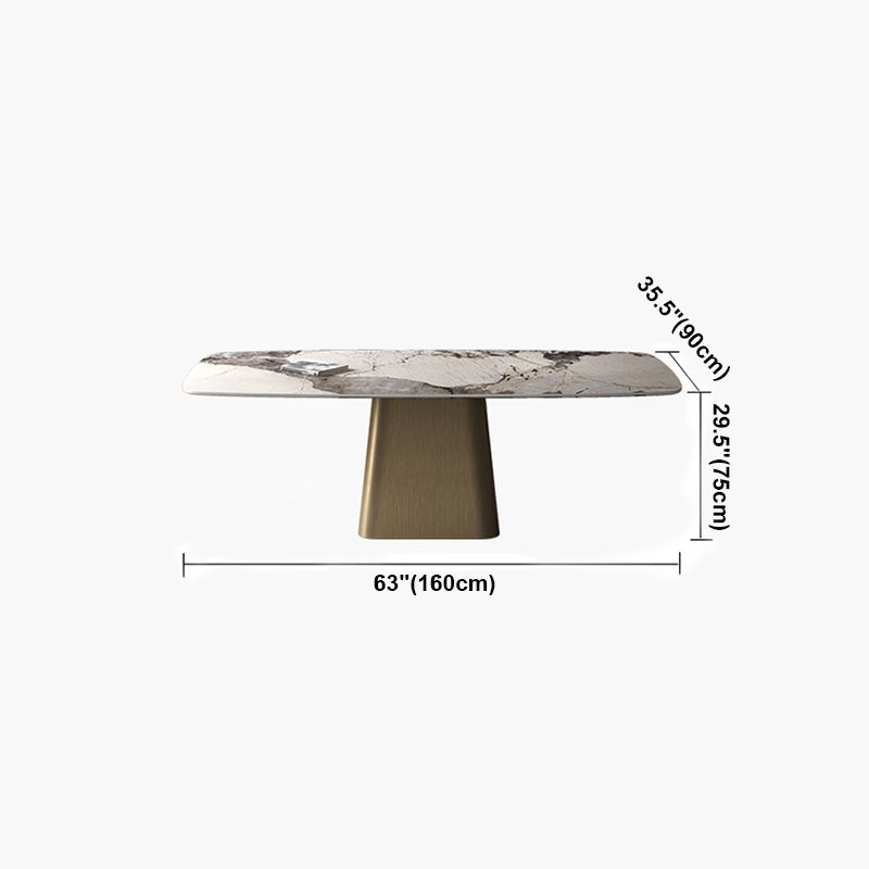 Glam Rectangle Shape Standard Table Sintered Stone Gray Dining Table for Kitchen Clearhalo ' dining_table' 'Dining Tables & Seating' 'Dining Tables' 'furn' 'furn_dining_table' 'Furniture' 'furniture_dining_table' 'Kitchen & Dining Furniture' 'kitchen&dining_furn' 'kitchen' 'kitchen_dining_table' 1200x1200_d933276d-9746-4248-85e6-c3113cfa4c57