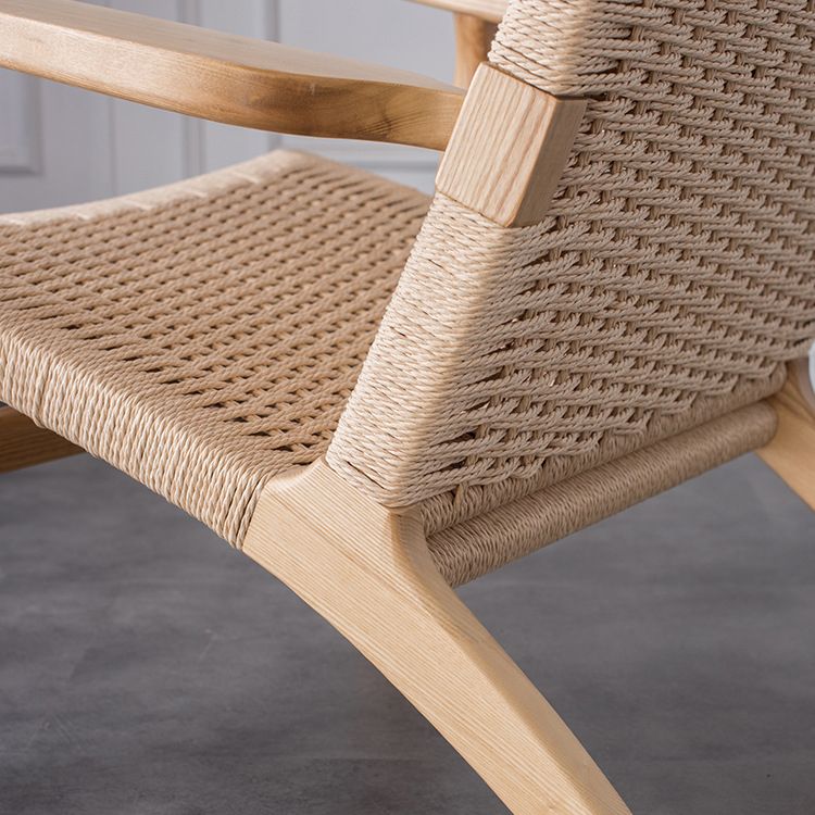 Mid-century Modern Accent Armchair Fixed Back Wood Armchair for Living Room Clearhalo 'Accent Chairs' 'accent_chairs' 'Chairs & Seating' 'furn' 'furn_accent_chairs' 'Furniture' 'Living Room Furniture' 1200x1200_d933534d-56c0-40ae-b4c7-4622edaddf59