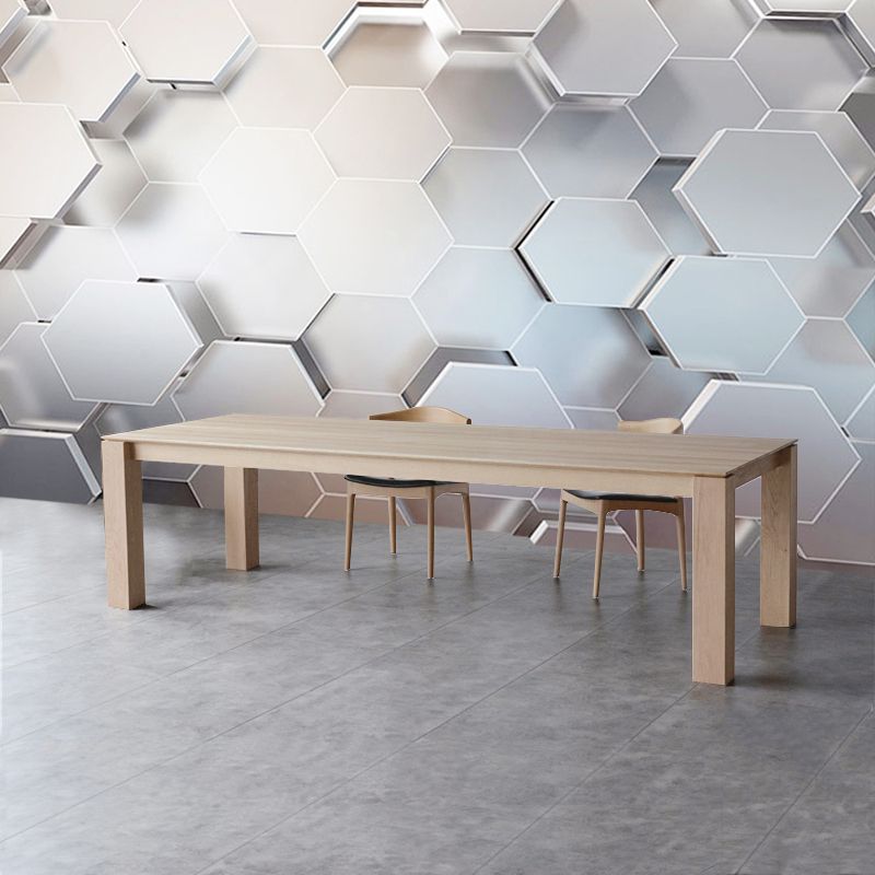 Wood Dining Table Rectangle Modern Table with 4 Legs for Restaurant Clearhalo ' dining_table' 'Dining Tables & Seating' 'Dining Tables' 'furn' 'furn_dining_table' 'Furniture' 'furniture_dining_table' 'Kitchen & Dining Furniture' 'kitchen&dining_furn' 'kitchen' 'kitchen_dining_table' 1200x1200_d93353af-8963-47a1-ad2b-0c393653686c