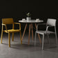 Stacking Plastic Arm Chair Glam Open Back Dining Arm Chair for Dining Room
