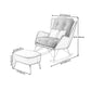 Removable Cushions Chair with Flared Arms for Apartment 35.43"