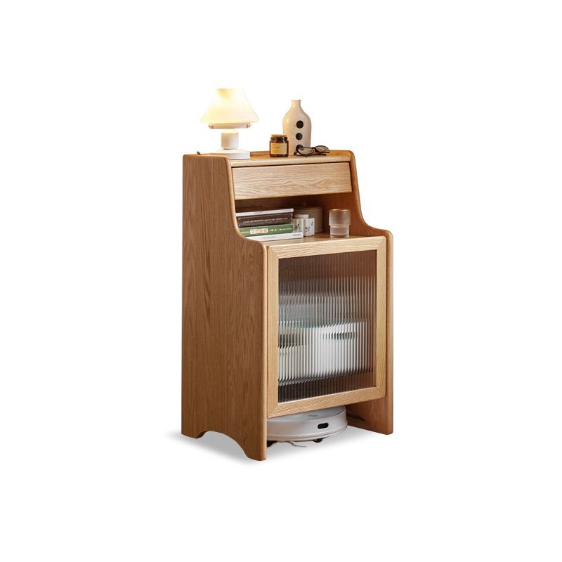 Glass Paned Living Room Contemporary Solid Wood Accent Cabinet with Drawer Clearhalo 'Cabinets & Chests' 'cabinets_chests' 'furn' 'furn_cabinets_chests' 'Furniture' 'Living Room Furniture' 1200x1200_d934066f-befd-4365-b214-09828eefea29