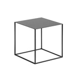 Mesa de mesa de hierro de 15.7 pulgadas de ancho marco cuadrado cuadrado de mesa lateral simple