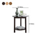 Nordic Style 3 Legs Base Design Round Solid Wood Table with Storage Shelf Side Table