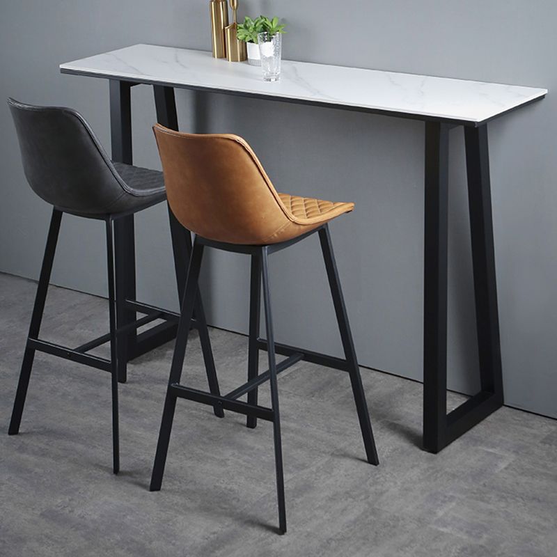 Living Room Leather Counter Chair Bucket Industrial Footrest Counter Bar Stool Clearhalo 'Bar Furniture' 'Bar Stools' 'bar_stools' 'furn' 'furn_bar_stools' 'Furniture' 'Kitchen & Dining Furniture' 1200x1200_d935cb62-9a79-433c-959d-abecbb8329d6