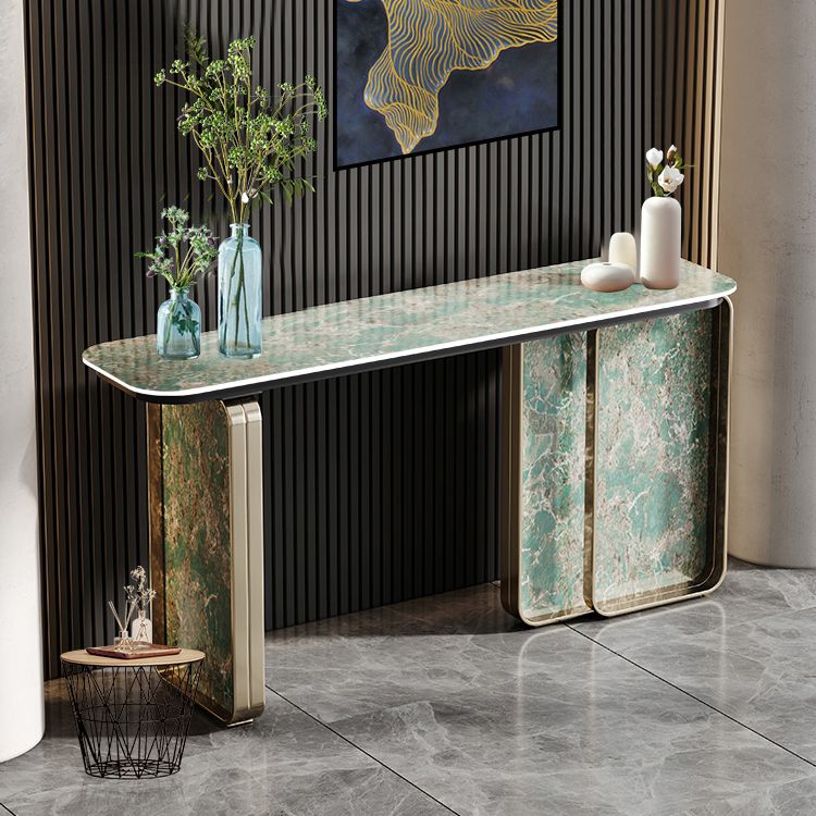 Tavolo da tavolo da rettangolo di accento glam largo 14 pollici tavolo da console per hall