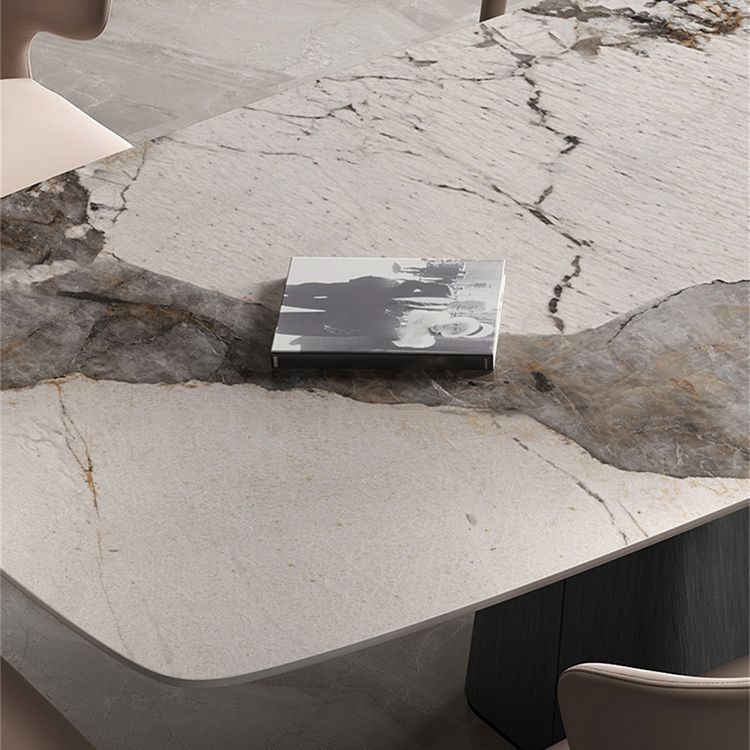 Designer Style Sintered Stone Dining Set 1/4/5/7 Pieces Dining Table with Chairs Clearhalo 'Dining Room Sets' 'Dining Tables & Seating' 'dining_room_set' 'furn' 'furn_dining_room_set' 'Furniture' 'furniture_dining_room_set' 'Kitchen & Dining Furniture' 1200x1200_d936735c-0788-4d23-bb99-b34c03079066