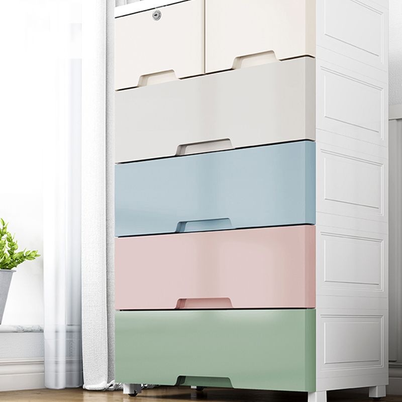 Modern Style Non-Hanging Armoire Plastic Home Storage Cabinet