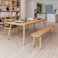 Table de réunion de bureau de style moderne en bois massif 4 jambes