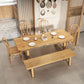 Moderno 1/4/5/6 pezzi set da pranzo tavolo da pranzo in legno di pino rettangolo per sala da pranzo