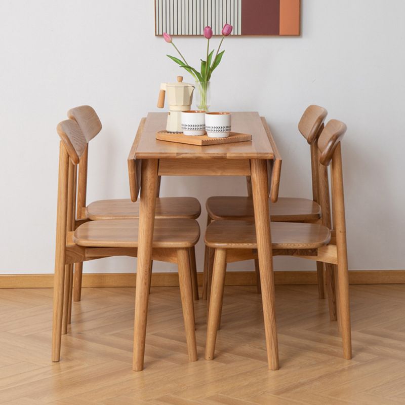 Tavolo da pranzo moderno di metà secolo rettangolo tavolo da pranzo in legno massiccio con 4 gambe