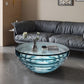 Resin Coffee or End Table Contemporary Round Top with Solid Base Clearhalo 'Coffee & Accent Tables' 'Coffee Tables' 'coffee_tables' 'furn' 'furn_coffee_tables' 'Furniture' 'Living Room Furniture' 1200x1200_d93a1d68-21dd-4527-ba68-7b80640e4101
