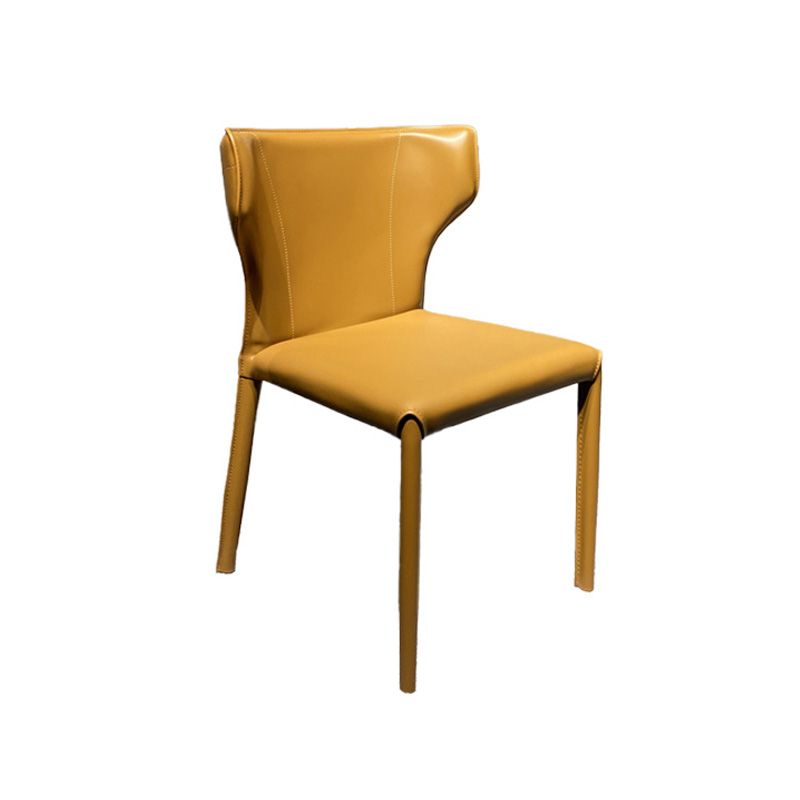 Metal Modern Indoor-Outdoor Chair Armless Wingback Dining Side Chair Clearhalo ' kitchen&dining_furn' 'Dining Chairs' 'Dining Tables & Seating' 'dining_chair' 'furn' 'furn_dining_chair' 'Furniture' 'furniture_dining_chair' 'Kitchen & Dining Furniture' 'kitchen' 1200x1200_d93a496e-8092-47bb-9bc7-4b046bae95f6