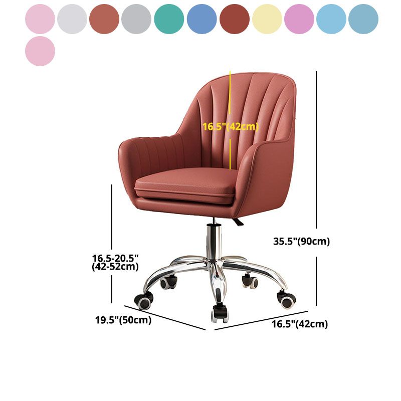 Contemporary Slide Mid Back Desk Chair Ergonomic Fixed Arms Office Chair Clearhalo 'furn' 'furn_office_chair' 'Furniture' 'furniture_office_chair' 'Office Chairs' 'Office Furniture' 'office_chair' 1200x1200_d93b3f92-4def-4b65-9ea2-2618d720dc9a
