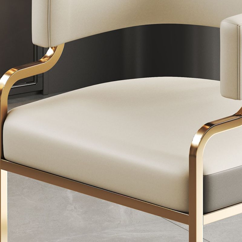 Faux Leather Dining Chairs Glam Style Open Back Armless Chair for Dining Room Clearhalo 'Dining Chairs' 'Dining Tables & Seating' 'dining_chair' 'furn' 'furn_dining_chair' 'Furniture' 'Kitchen & Dining Furniture' 1200x1200_d93b5965-db40-4d40-8a12-7f6aa75a608b