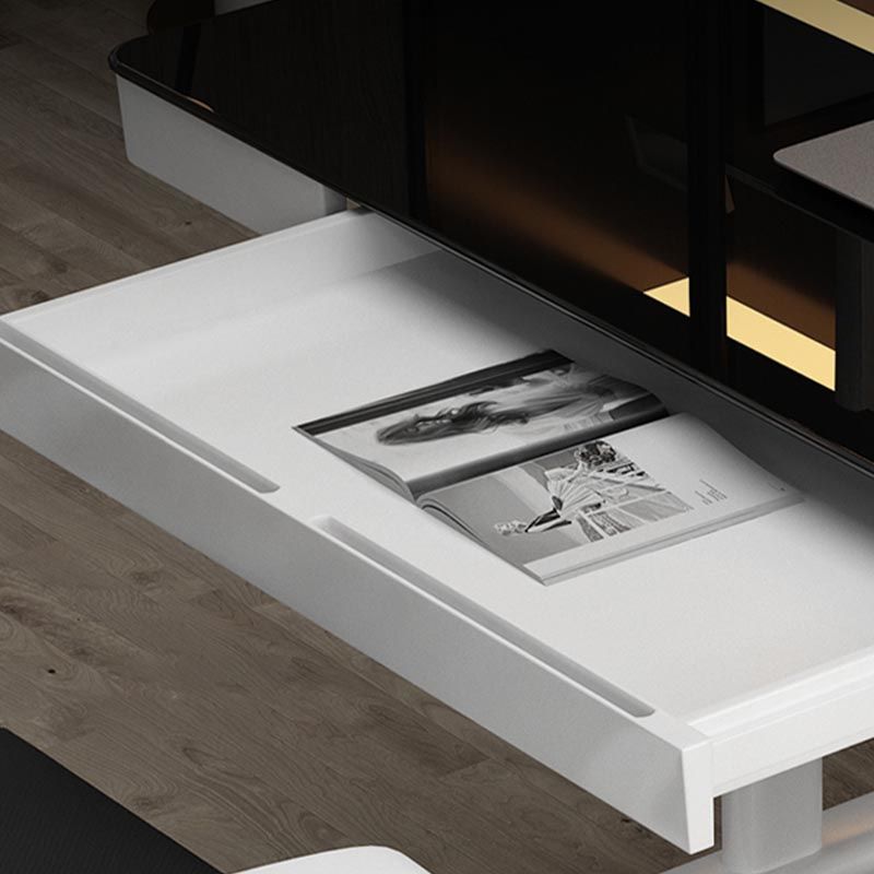 Contemporary Style Standing Desk Converter Metal Trestle Base Desk for Office Clearhalo 'furn' 'furn_office_desk' 'Furniture' 'Office Desks' 'Office Furniture' 'office_desk' 1200x1200_d93c605a-648c-4268-9d03-eeedc79e9d50