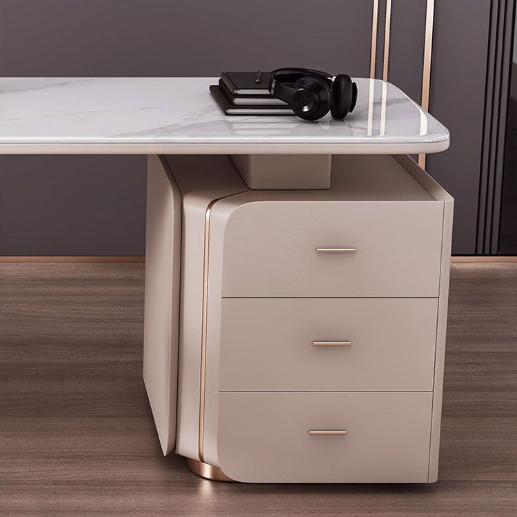 3 Drawers Task Desk Rectangular Shaped Office Desk in White for Office Clearhalo 'furn' 'furn_office_desk' 'Furniture' 'Office Desks' 'Office Furniture' 'office_desk' 1200x1200_d93d89d2-16ab-4e26-bbbd-6d1a26dbaf1c