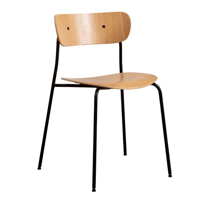 Sedia da pranzo industriale sedia da pranzo piegata con gambe nere