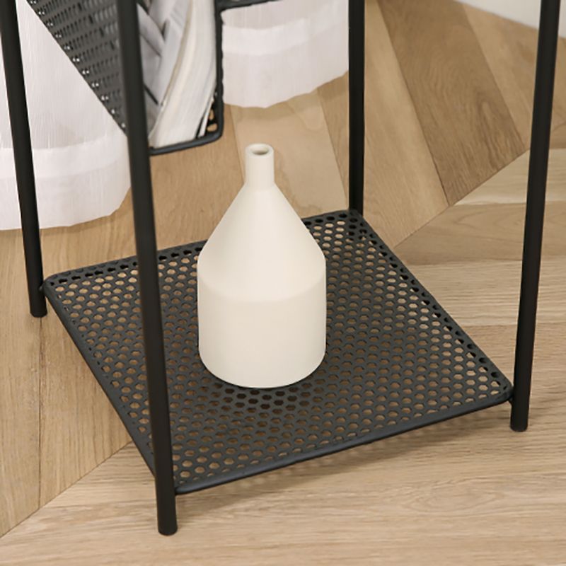 5 Tiers Shelf Bookcase 38" H x 12" W Metal Book Shelf Closed Back