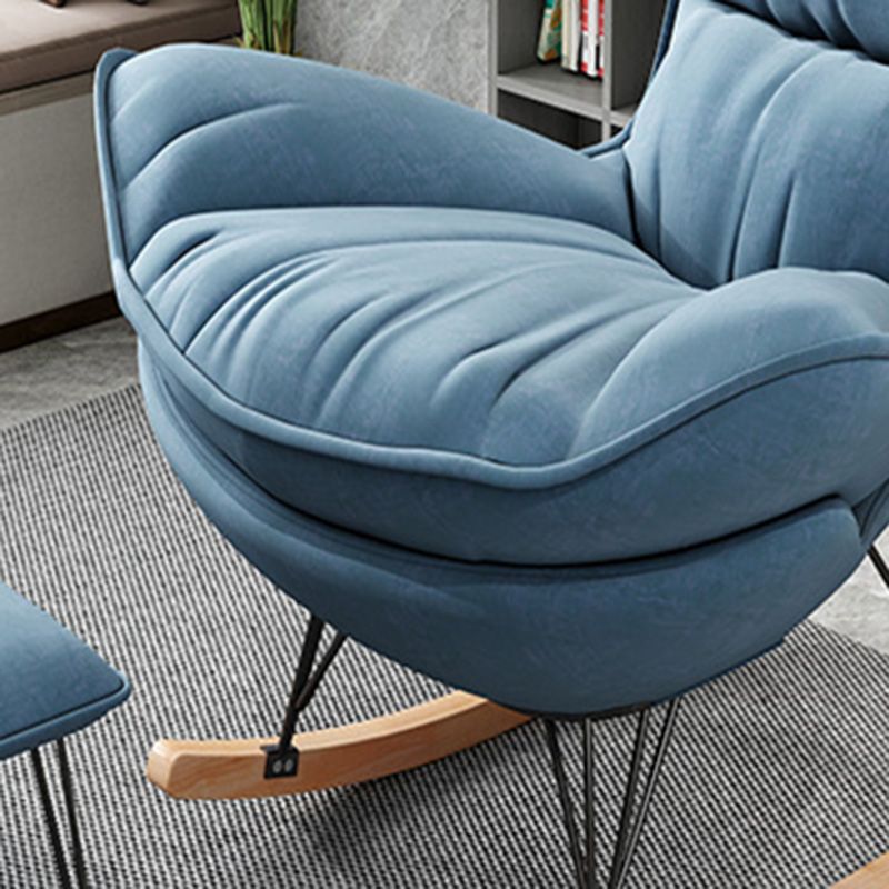 Modern Nursery Nursery Both Seanch Sedia soggiorno sedia a dondolo con pouf