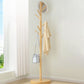 Hangage à vêtements contemporain Rack en bois massif avec crochets de manteau