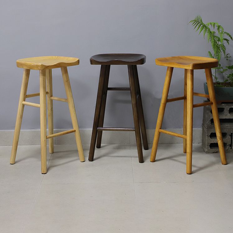 Modern Style Solid Wood Bar Stool with Footrest Kitchen Simple Wooden Stool Clearhalo 'Bar Furniture' 'Bar Stools' 'bar_stools' 'furn' 'furn_bar_stools' 'furniture_bar_stools' 'Kitchen & Dining Furniture' 'kitchen&dining_furn' 'kitchen' 'kitchen_furn' Furniture' 1200x1200_d940ddc0-6d50-453a-b895-c8cddcc4559c