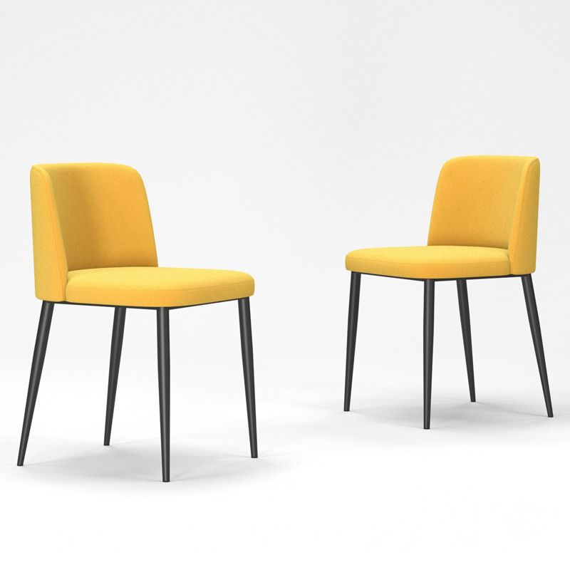 Upholstered Armless Dining Chair Metal Kitchen Dining Side Chair Clearhalo 'Dining Chairs' 'Dining Tables & Seating' 'dining_chair' 'furn' 'furn_dining_chair' 'Furniture' 'Kitchen & Dining Furniture' 1200x1200_d94311f8-261a-4221-ad8c-8b003468ce02