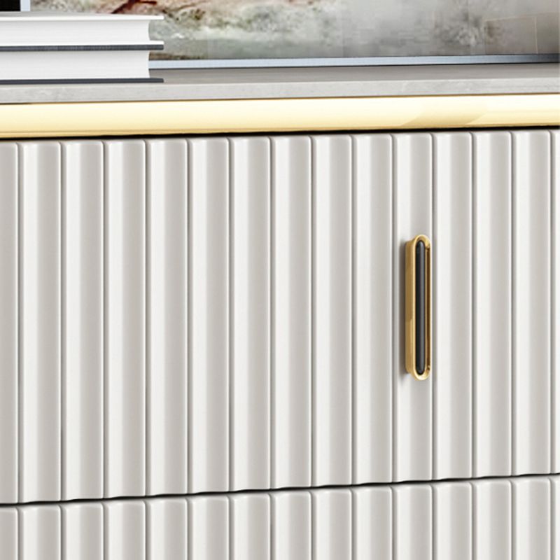 Cassettiera portaoggetti orizzontale per camera da letto, in legno ingegnerizzato Glam, con cassetti