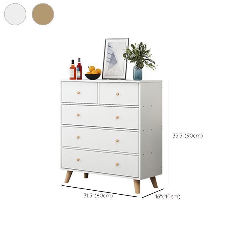 Cassa di stoccaggio orizzontale in legno scandinavo con cassetti per la casa