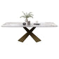 Sintered Stone Top Dining Table for Restaurant Luxury Rectangle Table with Metal Pedestal Clearhalo ' dining_table' 'Dining Tables & Seating' 'Dining Tables' 'furn' 'furn_dining_table' 'Furniture' 'furniture_dining_table' 'Kitchen & Dining Furniture' 'kitchen&dining_furn' 'kitchen' 'kitchen_dining_table' 1200x1200_d9477175-74d1-41c7-a085-8a9634d51d94
