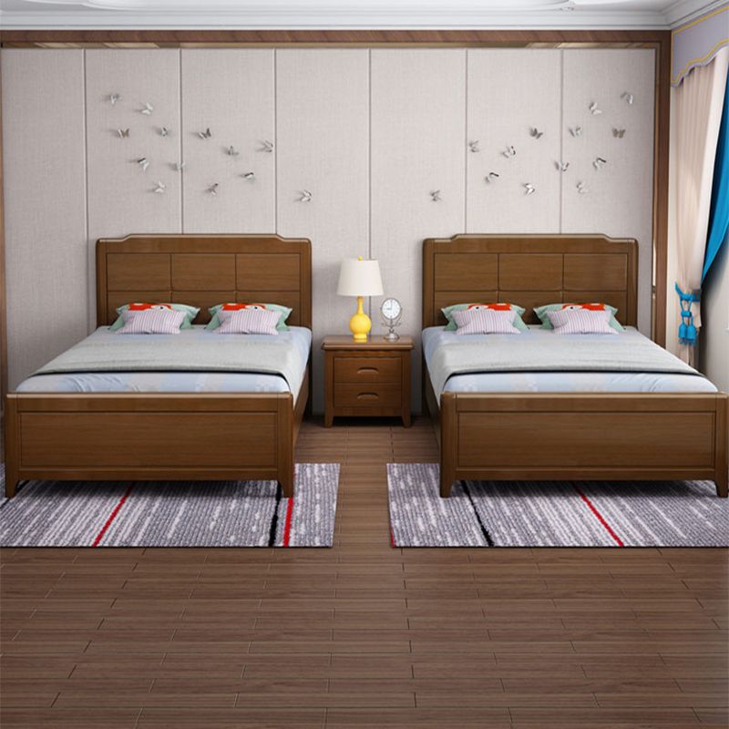 Letto standard in legno massello scandinavo letto naturale con testiera