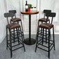 Tavolo da bar in legno massiccio industriale set 1/2/3 pezzi Tavolino con sgabelli alti