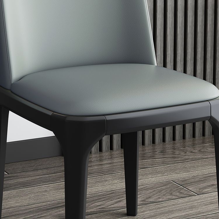 Sillas de Parsons de estilo moderno silla de comedor de cuero falso para comedor