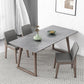 Mid-Century Modern Dining Table Gray Sintered Stone Dining Table with Wood Base Clearhalo ' dining_table' 'Dining Tables & Seating' 'Dining Tables' 'furn' 'furn_dining_table' 'Furniture' 'furniture_dining_table' 'Kitchen & Dining Furniture' 'kitchen&dining_furn' 'kitchen' 'kitchen_dining_table' 1200x1200_d9509608-9bbb-4229-8982-7db24ed95daa