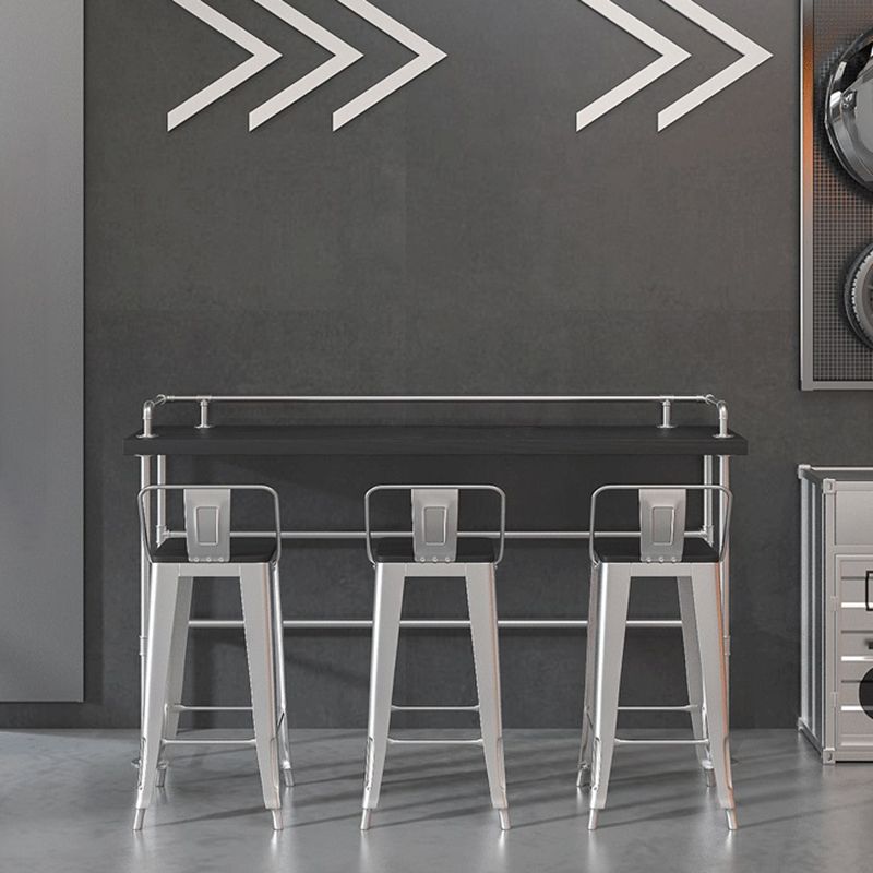 Industrial Silver Counter Stools Iron Wooden Bar Stools with Square Seat Clearhalo 'Bar Furniture' 'Bar Stools' 'bar_stools' 'furn' 'furn_bar_stools' 'furniture_bar_stools' 'Kitchen & Dining Furniture' 'kitchen&dining_furn' 'kitchen' 'kitchen_furn' Furniture' 1200x1200_d950a5cb-fae0-4c77-a2df-c108a96a37e7