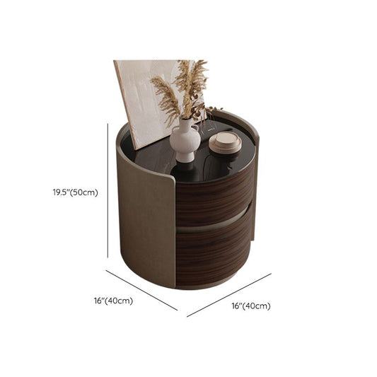 Zeitgenössischer Nachtkabinett Antike Finish Nachttisch mit Schubladen