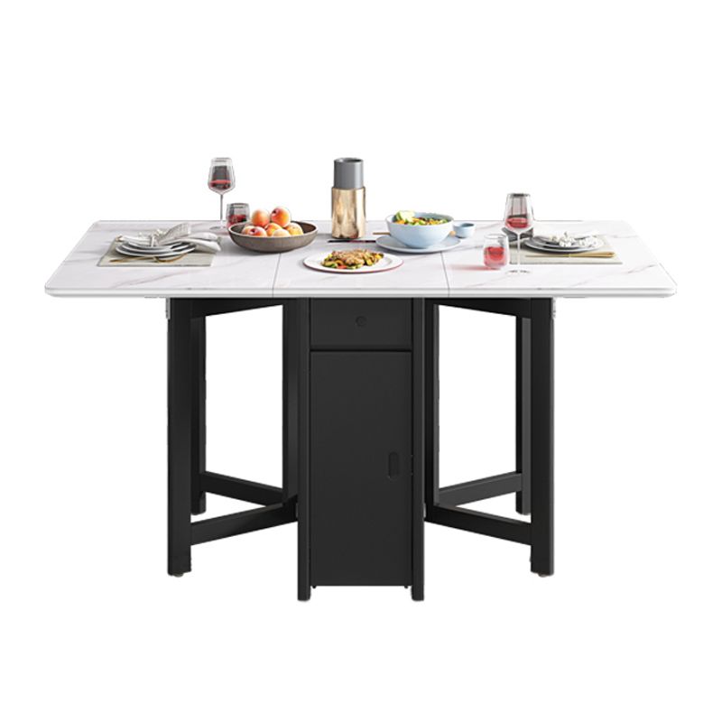 Rectangle Mid-Century Modern Dining Table Drop-Leaf Table with 4 Solid Wood Legs Clearhalo ' dining_table' 'Dining Tables & Seating' 'Dining Tables' 'furn' 'furn_dining_table' 'Furniture' 'furniture_dining_table' 'Kitchen & Dining Furniture' 'kitchen&dining_furn' 'kitchen' 'kitchen_dining_table' 1200x1200_d953a9db-608e-4e96-b82a-aa56268fe039