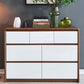 Rectangular Modern Cabinet Wood Minimalist Side Cabinet with Drawer