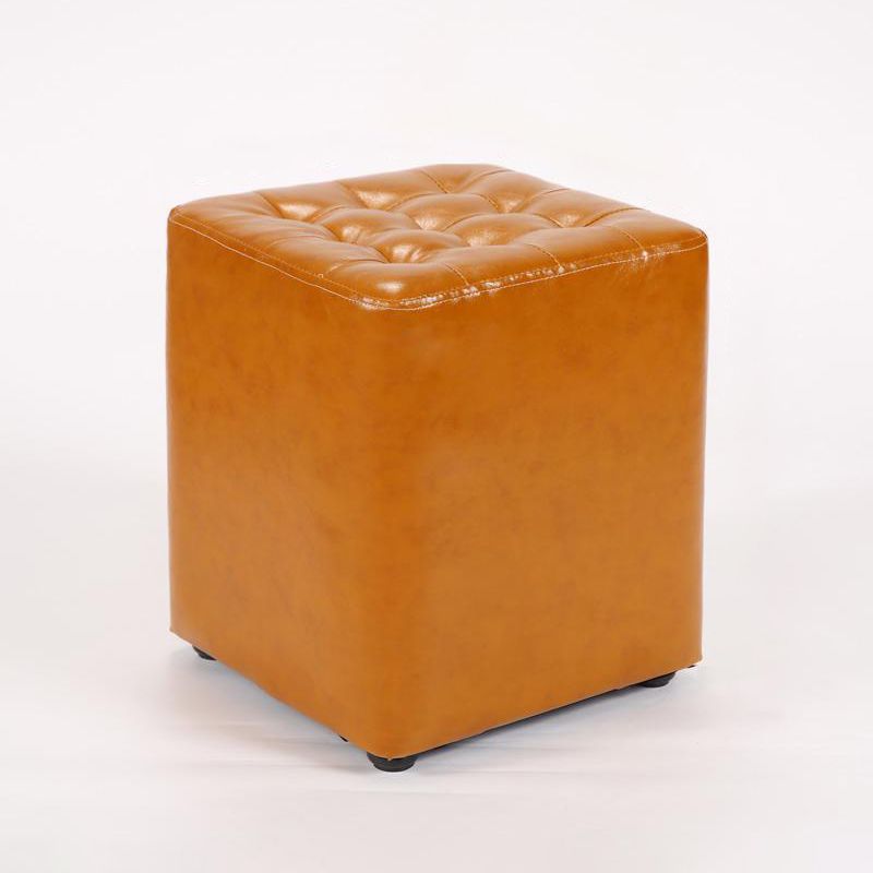 Cube Ottoman Square Solid Color Water Resistant Glam Ottoman