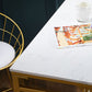 Stone Bar Dining Table Glam Rectangle Bar Table with Double Pedestal for Dessert Shop Clearhalo 'Bar Furniture' 'Bar Tables' 'bar_tables' 'furn' 'furn_bar_tables' 'Furniture' 'furniture_bar_tables' 'Kitchen & Dining Furniture' 1200x1200_d954c513-23a0-4ecc-8366-08aad8b68e68