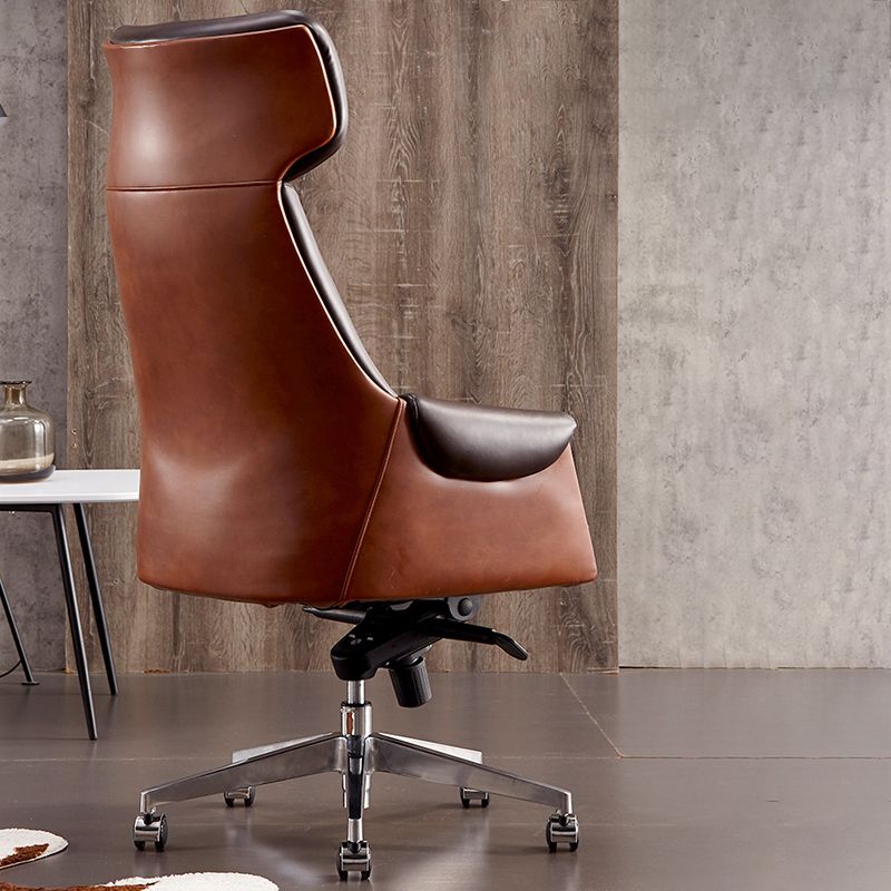 Modern No Arm Executive Chair Height-adjustable Managers Chair for Office Clearhalo 'furn' 'furn_office_chair' 'Furniture' 'Office Chairs' 'Office Furniture' 'office_chair' 1200x1200_d954d8a4-27a3-407e-a650-4f21e9659e32
