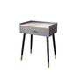 Luxurious Makeup Vanity Stone Top Dressing Table in Grey Finish