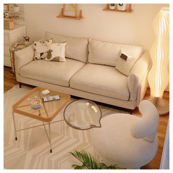 Contemporary Sewn Pillow Back Sofa with Pillow Top Arm for Apartment Clearhalo 'furn' 'furn_sofas' 'Furniture' 'furniture_sofas' 'kitchen' 'kitchen_sofas' 'Living Room Furniture' 'Sofa' 'sofas' 1200x1200_d956875f-914a-4360-949f-9c45b2edbf89